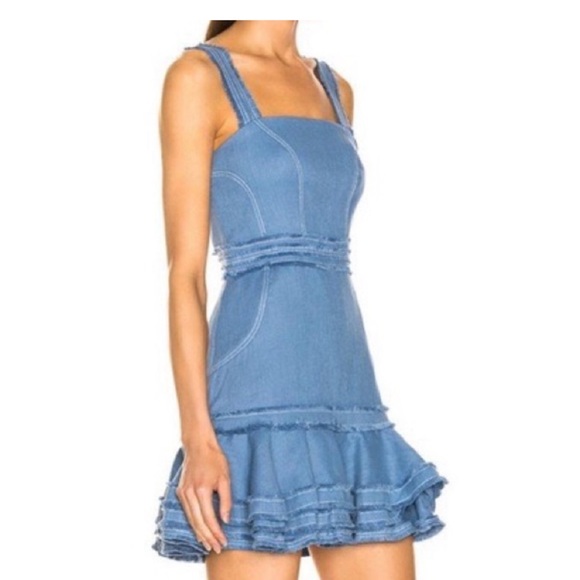 Alexis Judith Linen Mini Ruffle Dress - Picture 1 of 5